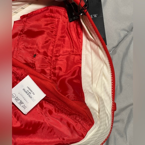 J. Crew Campbell Trouser in 2-way stretch cotton red size 2 G0744 - Picture 6 of 7